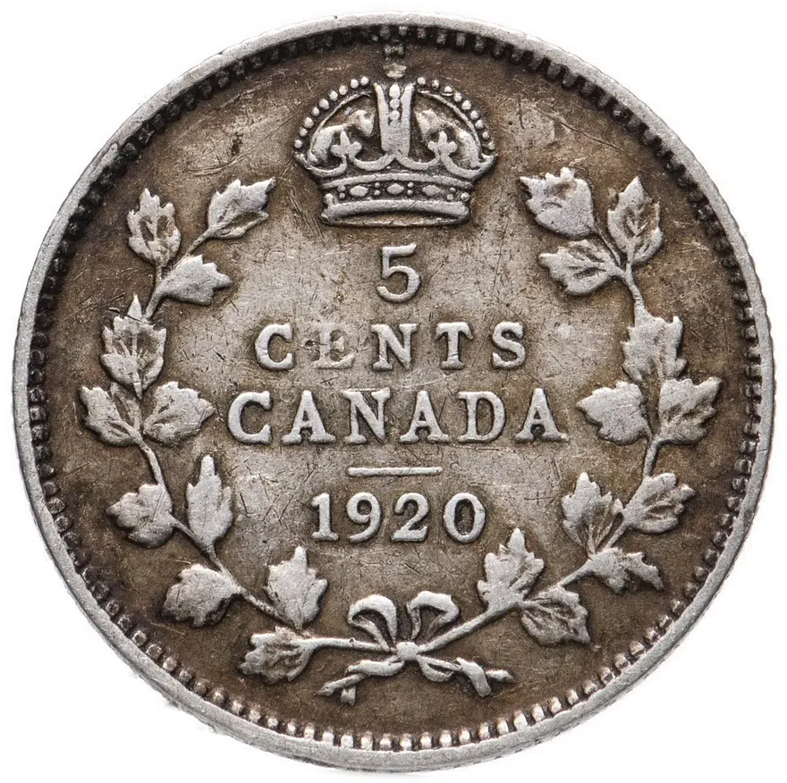 Канада 5 центов (cents) 1920, аверс