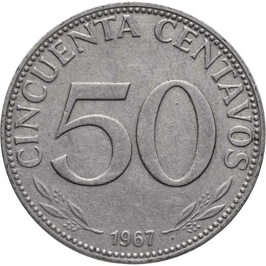 Боливия 50 сентаво (centavos) 1967