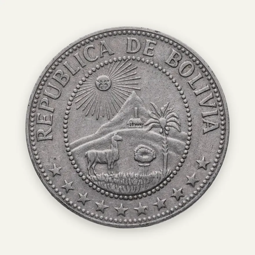 Боливия 50 сентаво (centavos) 1967, реверс