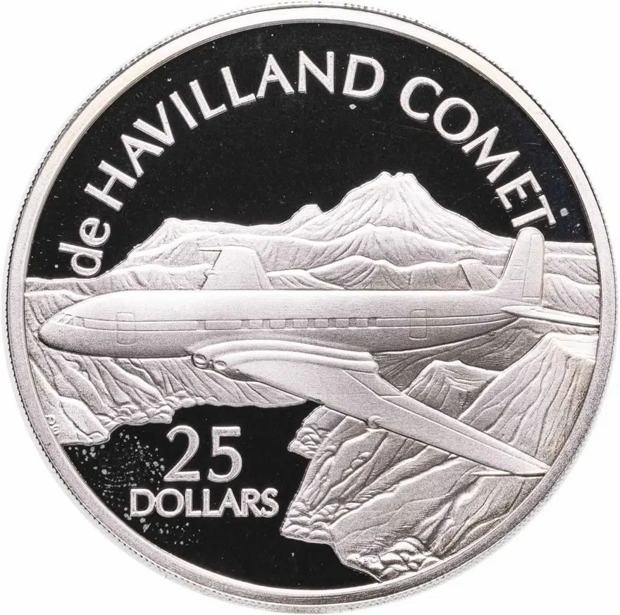 Соломоновы Острова 25 долларов (dollars) 2003  Самолёты - Де Хевилленд DH.106 «Комета» (de Havilland Comet)