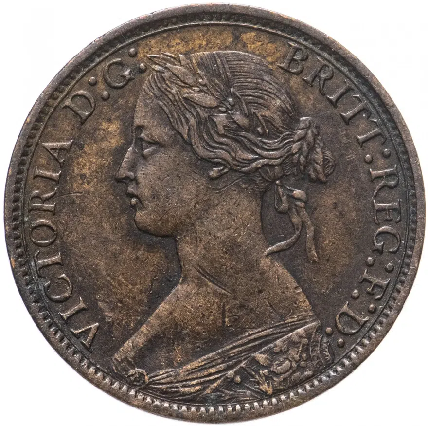 Великобритания 1 фартинг (farthing) 1866, реверс