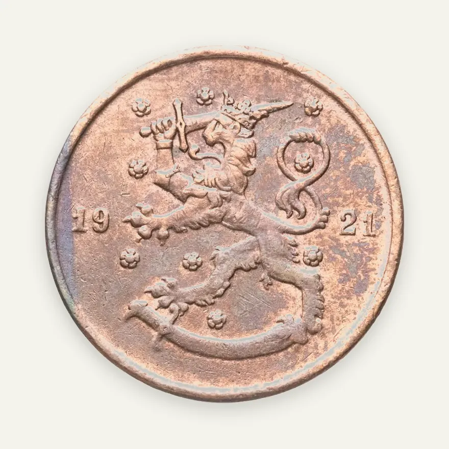 Финляндия 10 пенни (pennia) 1921, реверс