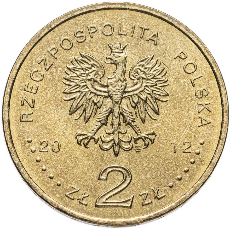 Польша 2 злотых (zlote) 2012 Чемпионат Европы по футболу 2012, реверс