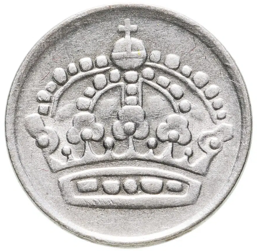 Швеция 10 эре (ore) 1958, реверс