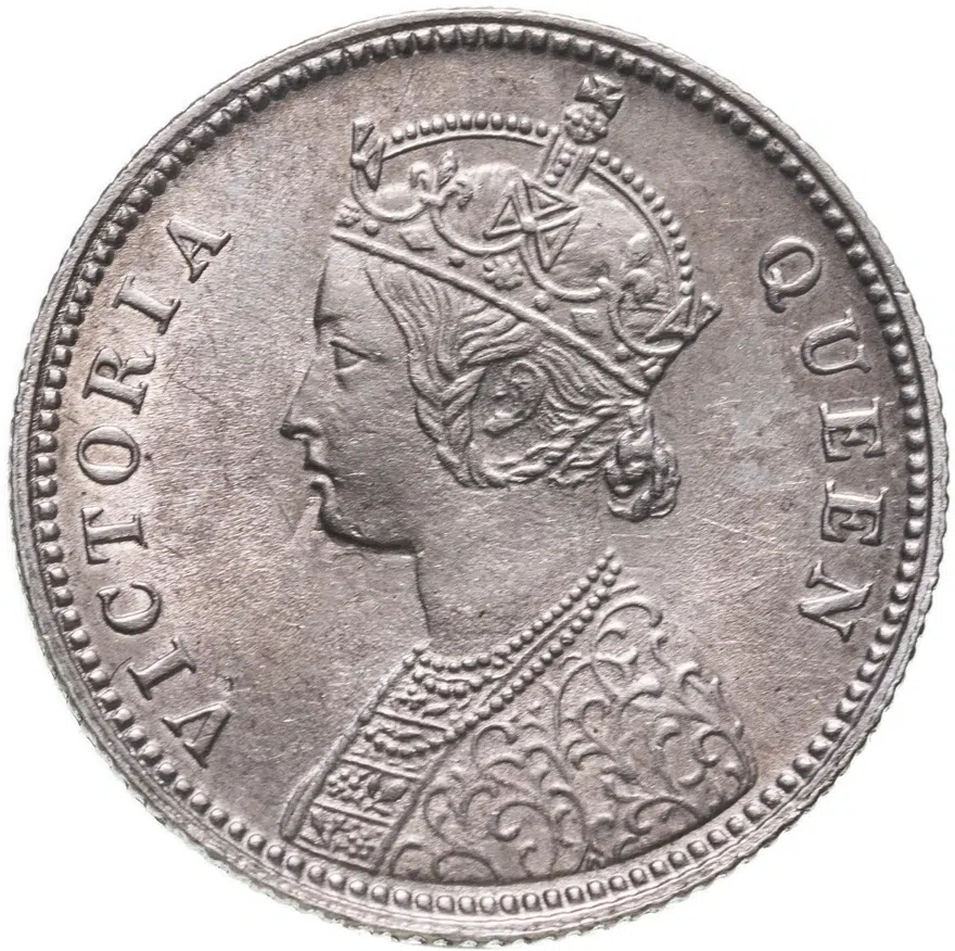 Индия (Британская) 1/4 рупии (rupee) 1862, реверс