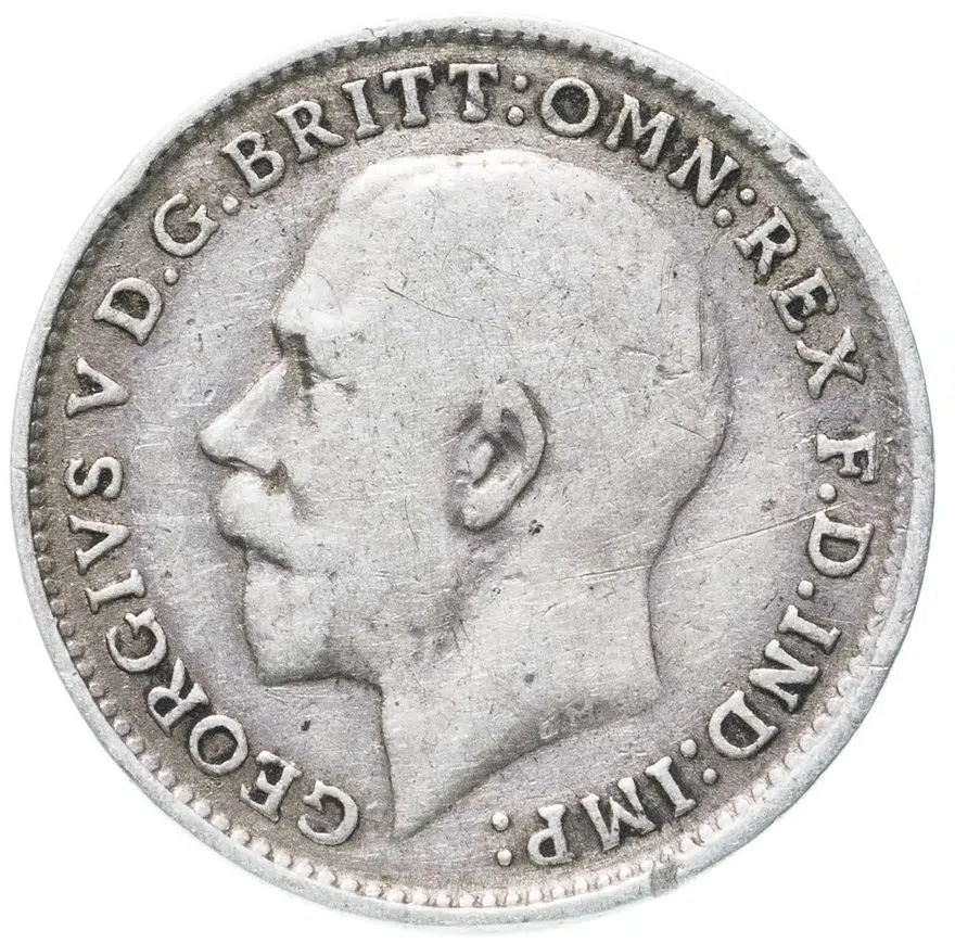 Великобритания 3 пенса (pence) 1915, аверс