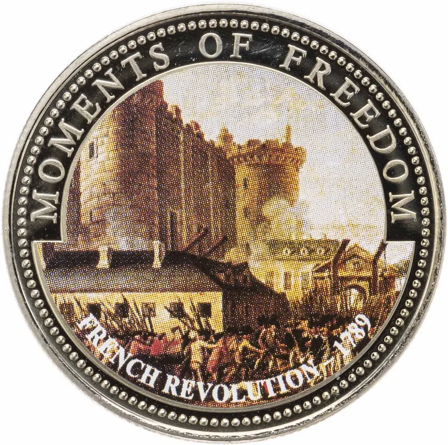 Либерия 10 долларов (dollars) 2001  Мгновения свободы - Французская революция