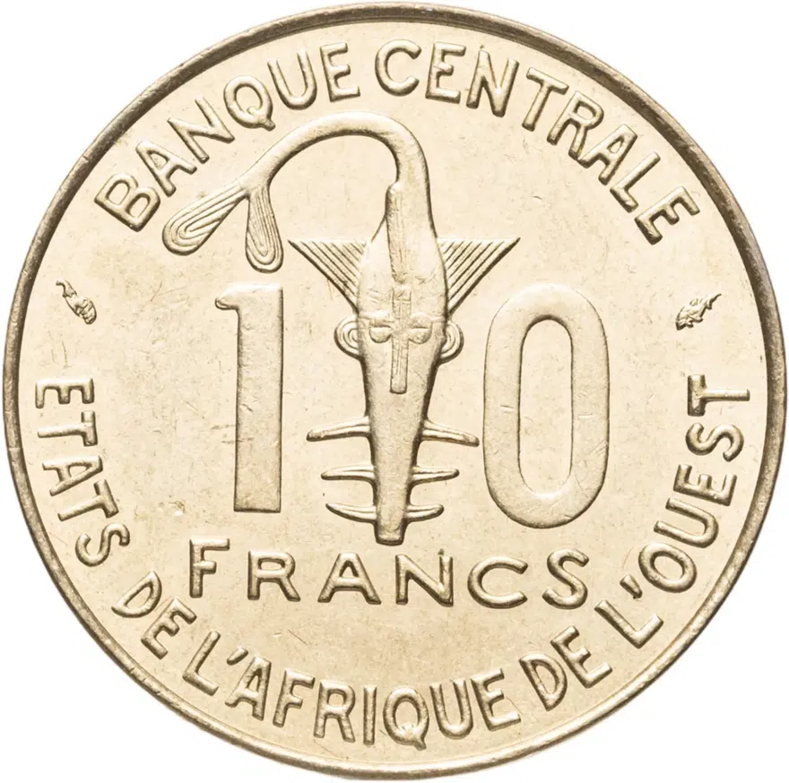 Западная Африка (BCEAO) 10 франков (francs) 1976