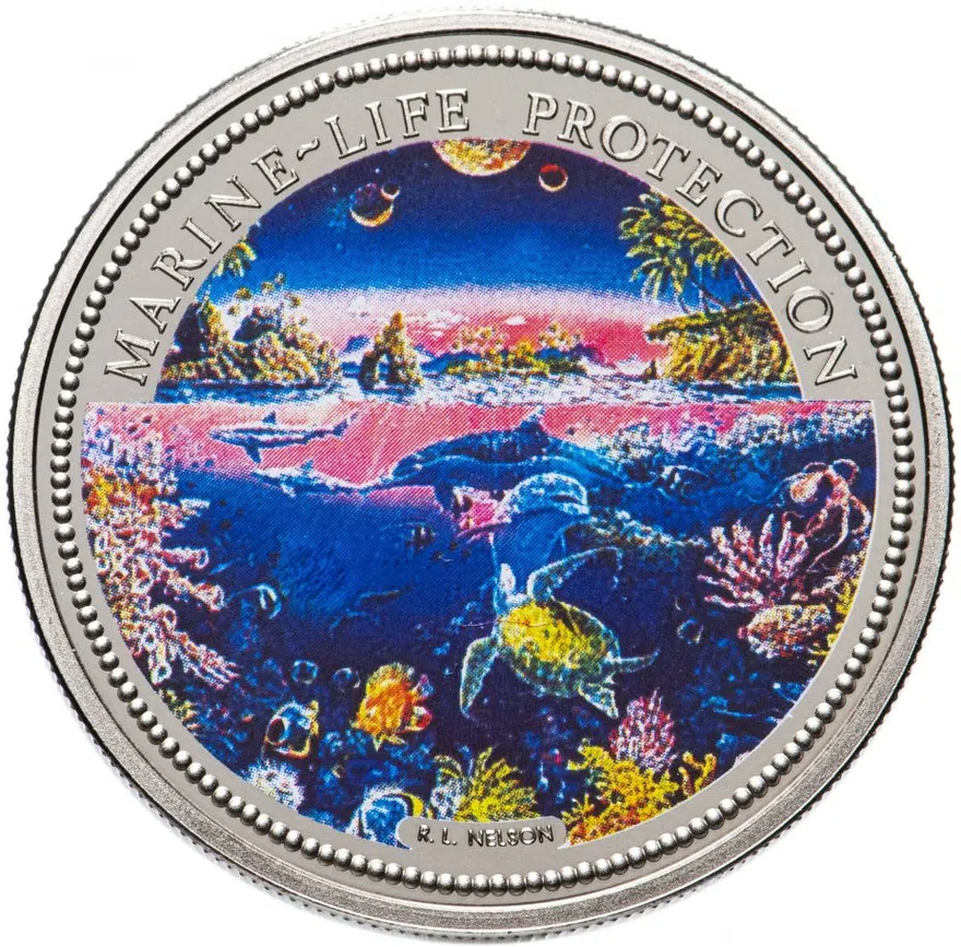 Палау 1 доллар (dollar) 1993 "Год защиты морской жизни"