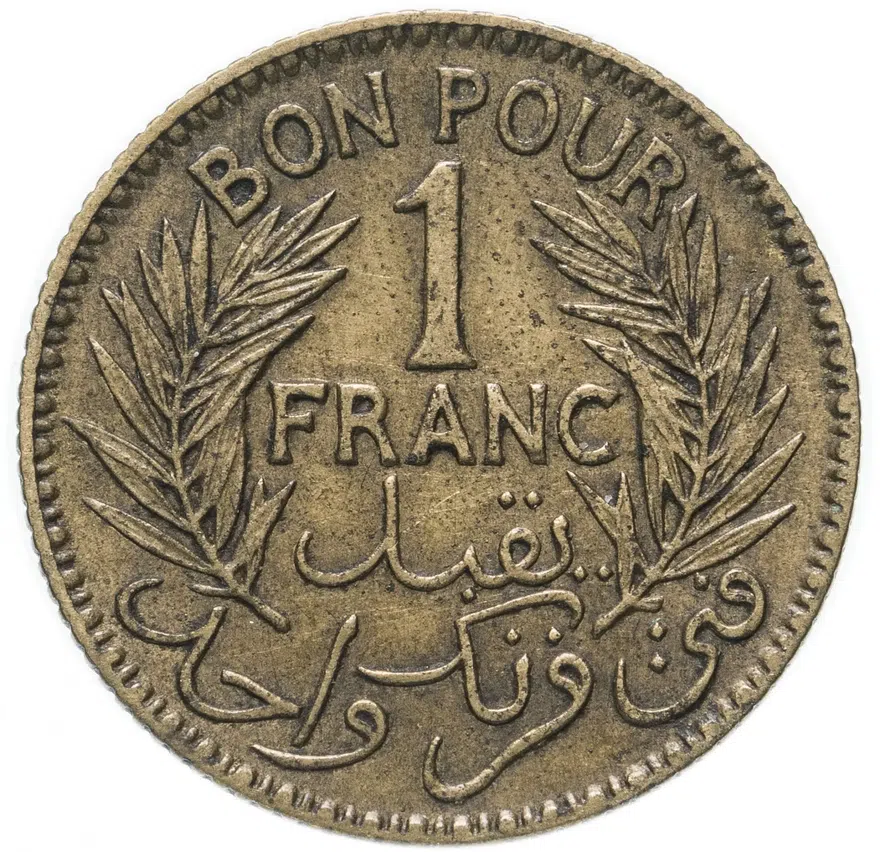 Тунис 1 франк (franc) 1926