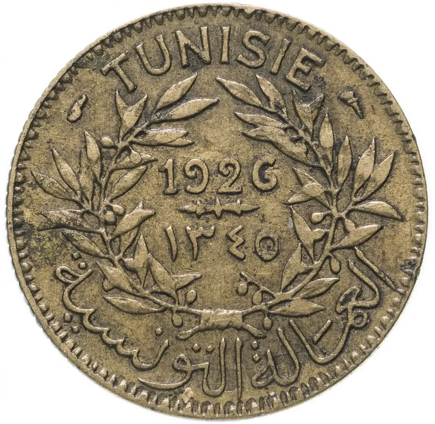 Тунис 1 франк (franc) 1926, реверс