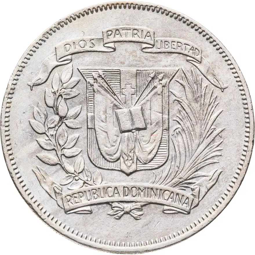 Доминикана 1/2 песо (peso) 1973, реверс