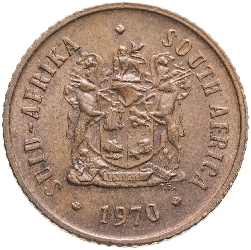 ЮАР 1 цент (cent) 1970, реверс