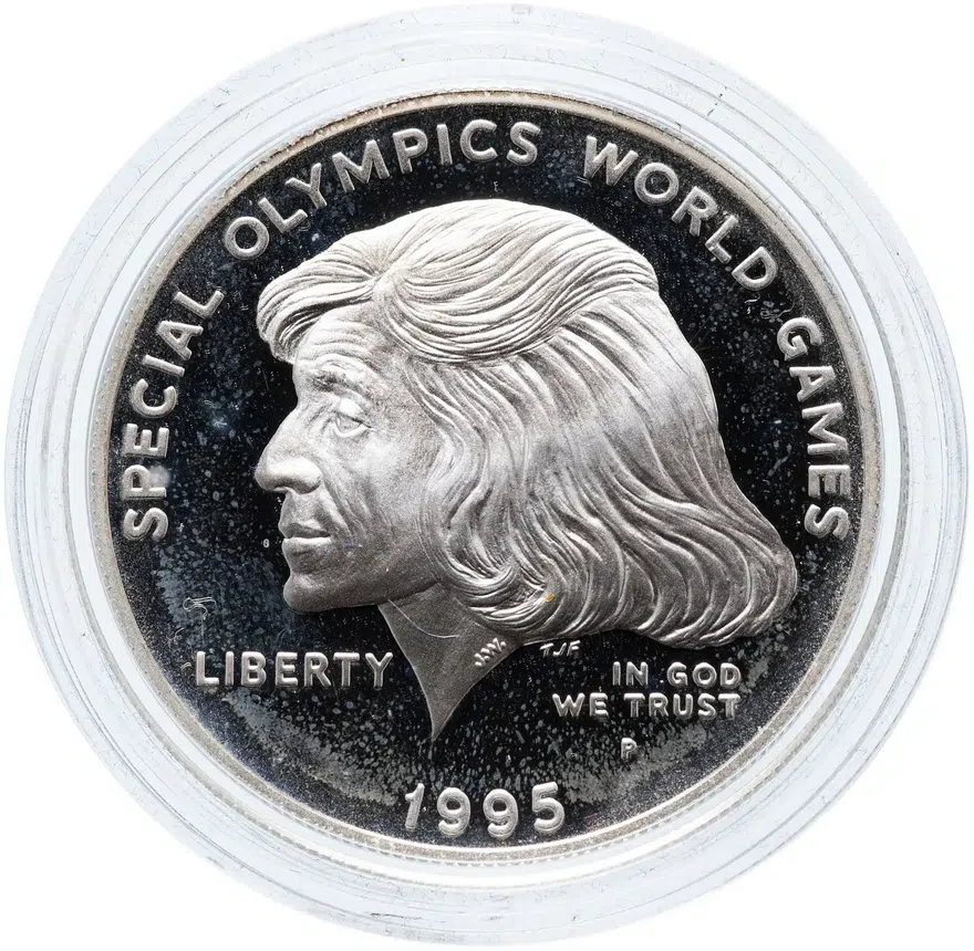 США 1 доллар (dollar) 1995 P  "Паралимпийские Игры, Атланта 1996", реверс