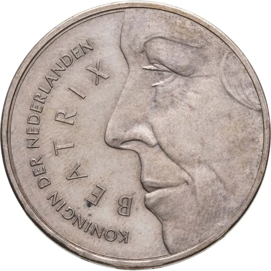 Нидерланды 50 гульденов (gulden) 1991  25 лет свадьбе Королевы Беатрикс и Принца Клауса