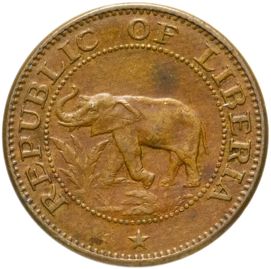Либерия 1 цент 1961, реверс