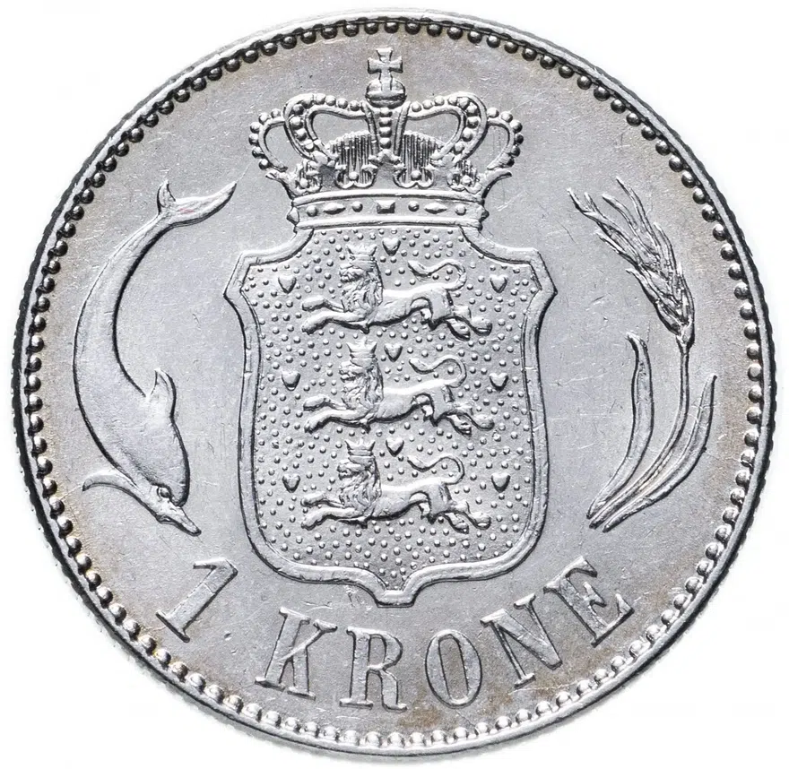 Дания 1 крона (crown) 1916, реверс