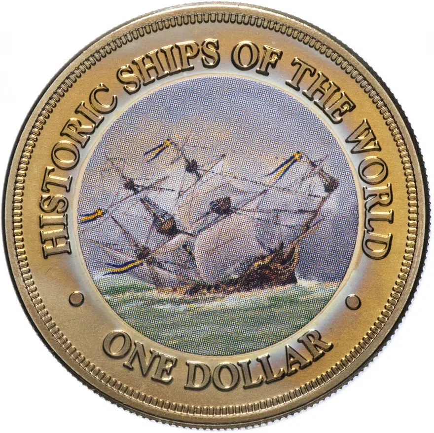Острова Кука 1 доллар (dollar) 2003 "Исторические корабли"