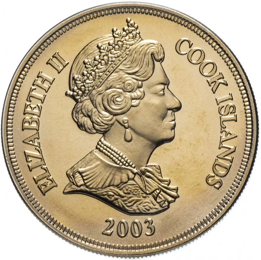 Острова Кука 1 доллар (dollar) 2003 "Исторические корабли", реверс