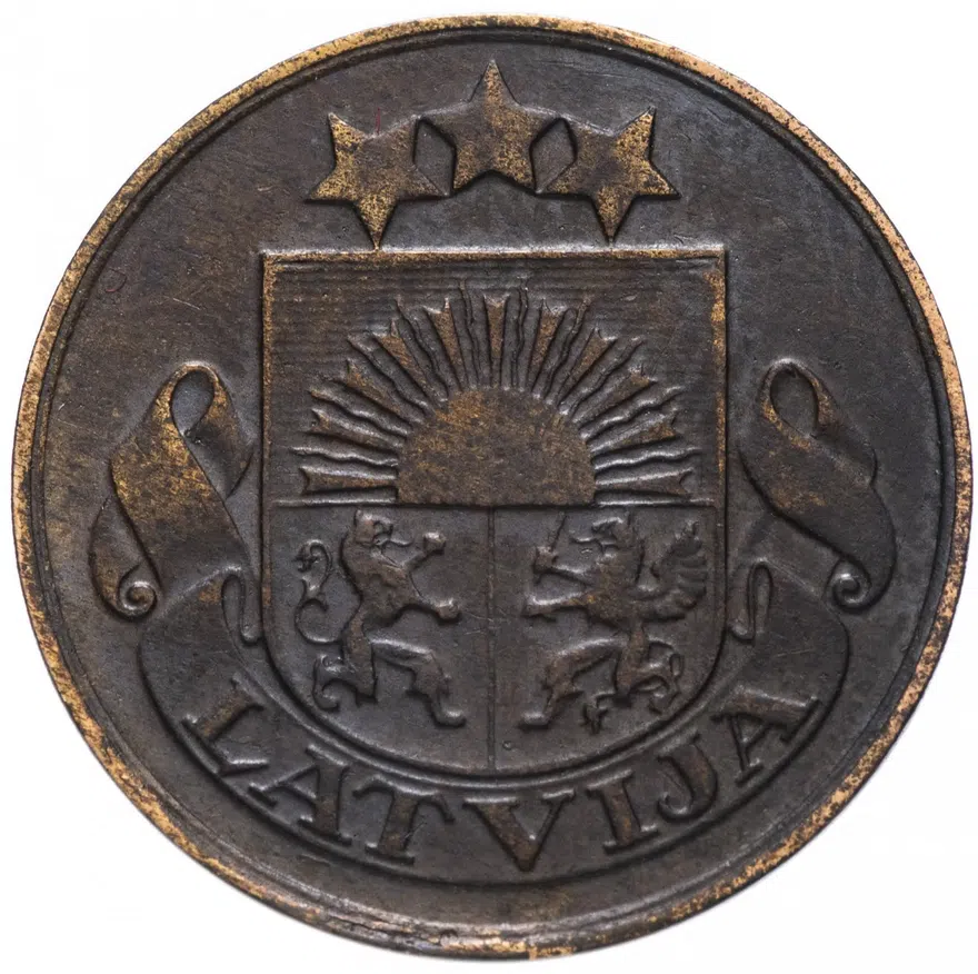 Латвия 2 сантима (santimi) 1926, реверс