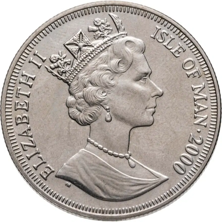Остров Мэн 1 крона (crown) 2000  Мореплаватели - Виллем Баренц, реверс