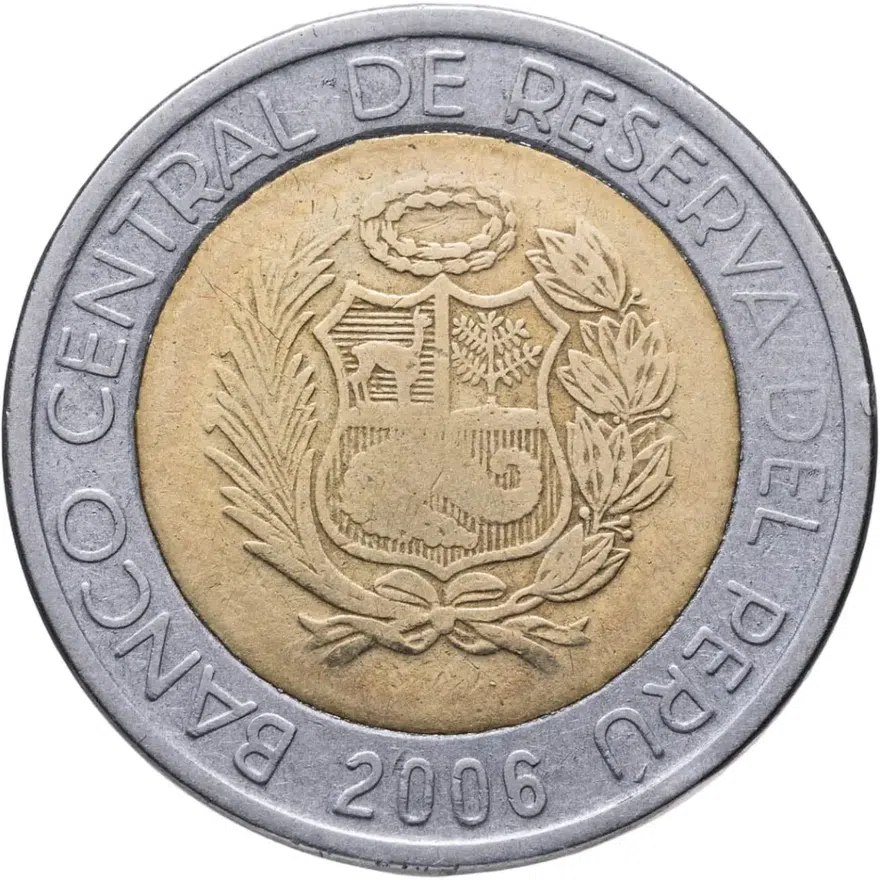 Перу 5 новых солей (nuevos soles) 2006, реверс