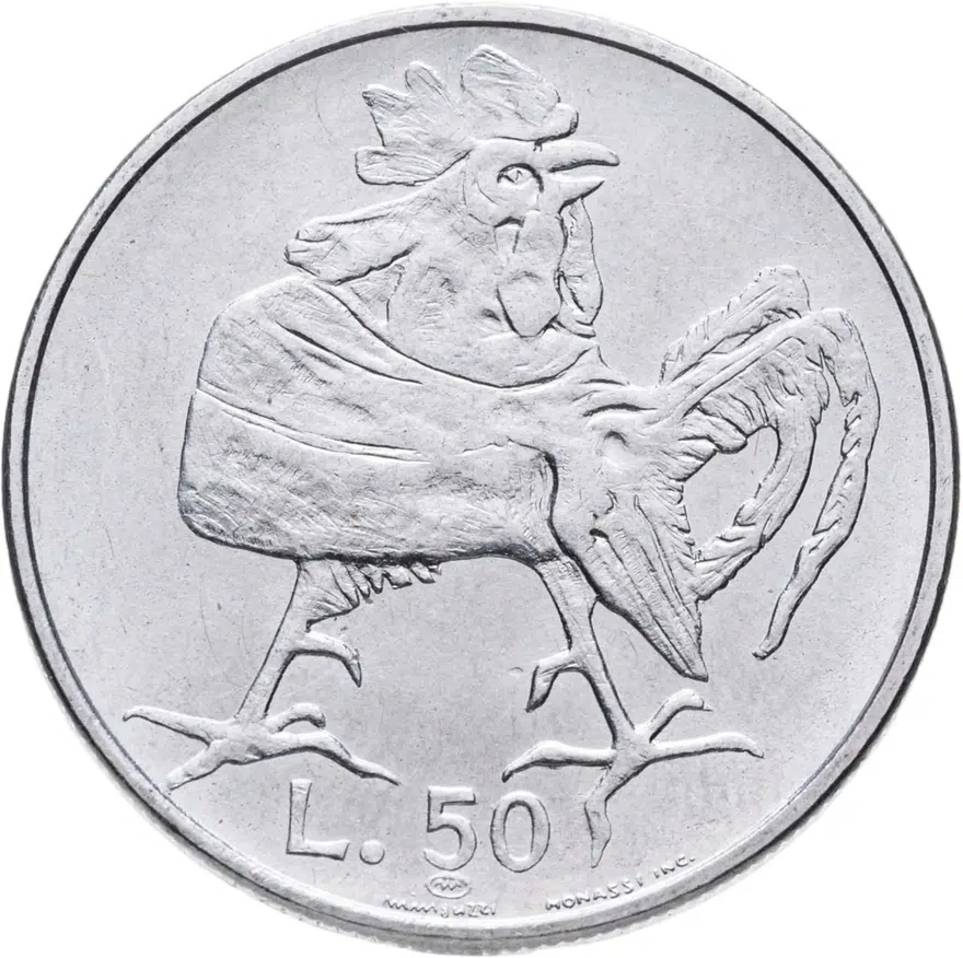 Сан-Марино 50 лир (lire) 1974, реверс