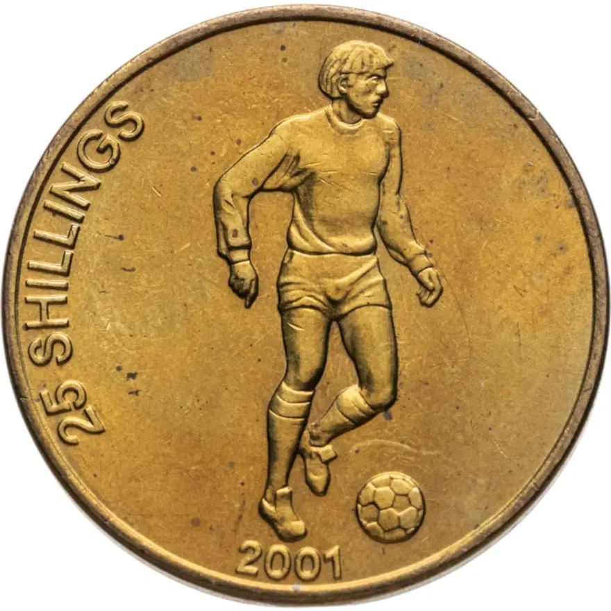 Сомали 25 шиллингов (shillings) 2001 Футбол