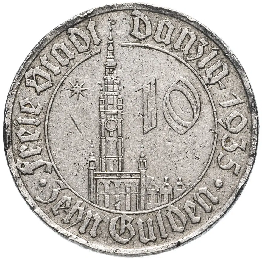 Данциг 10 гульденов (gulden) 1935