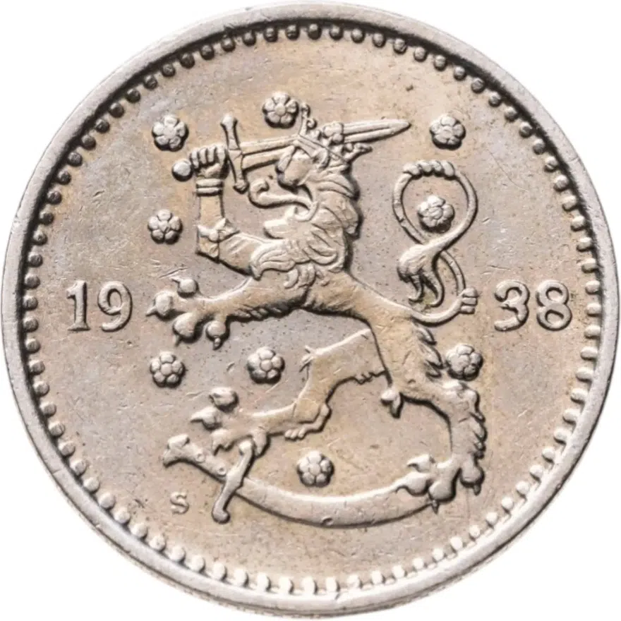 Финляндия 1 марка (markka) 1938