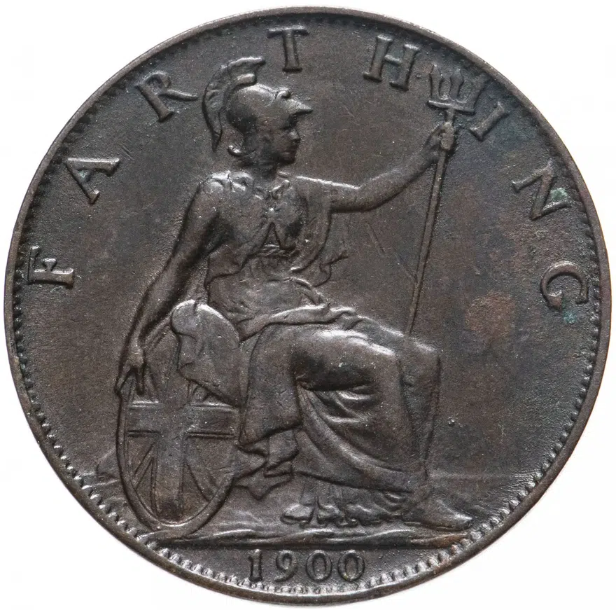 Великобритания 1 фартинг (farthing) 1900, реверс