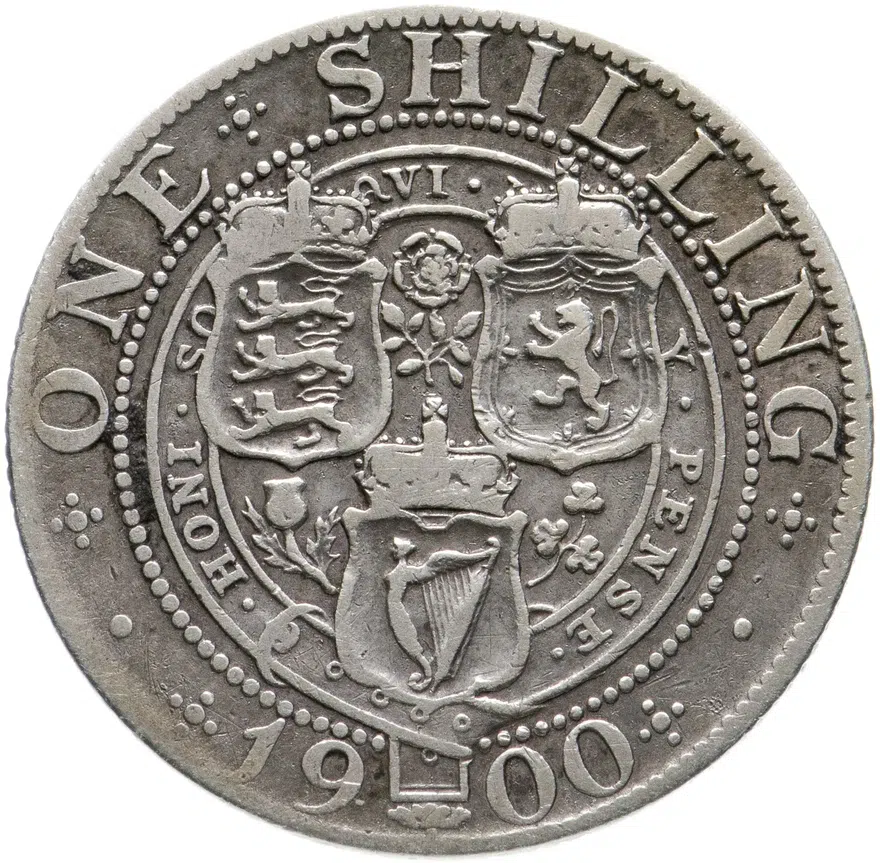 Великобритания 1 шиллинг (shilling) 1900, реверс