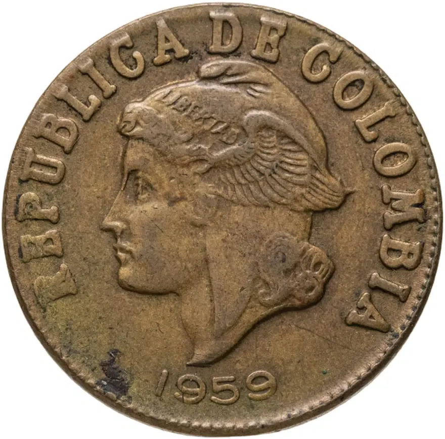 Колумбия 2 сентаво (centavos) 1959
