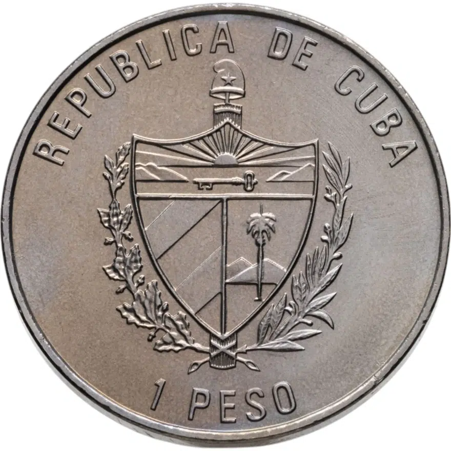 Куба 1 песо (peso) 1999  40 лет Революции, реверс