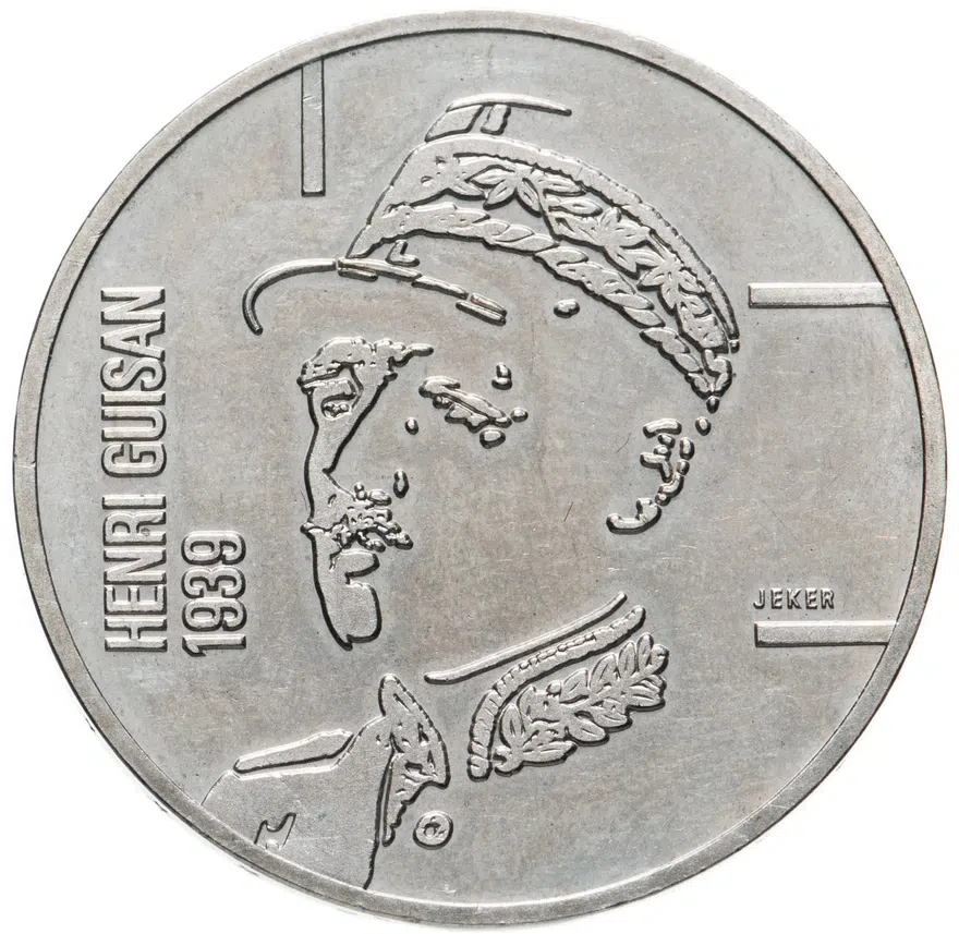 Швейцария 5 франков (francs) 1989  Генерал Генри Гуисан - 1939 мобилизация, аверс