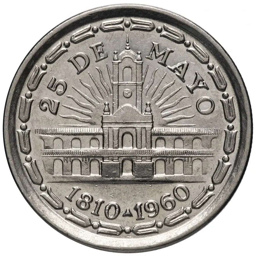 Аргентина 1 песо (peso) 1960 "150 лет свержению Испанского Вице-короля", аверс