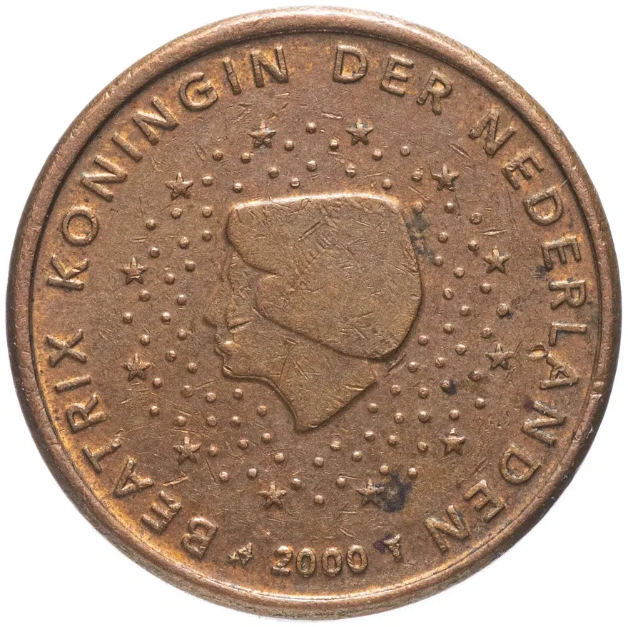 Нидерланды 1 цент (cent) 1999-2019, реверс