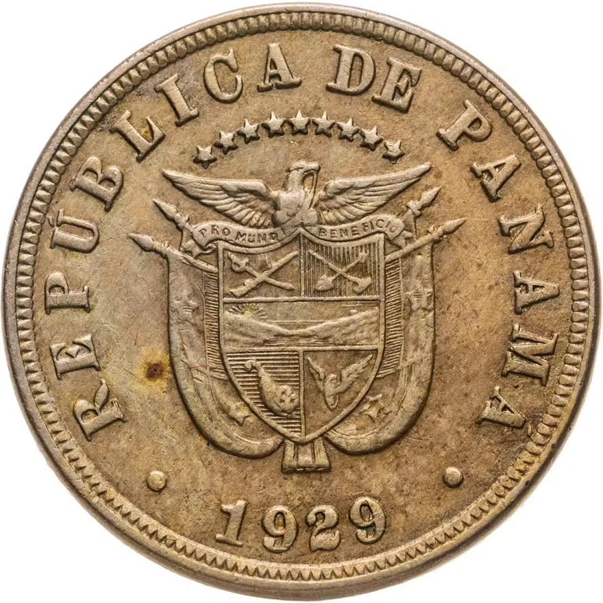 Панама 5 сентесимо (centesimos) 1929, реверс