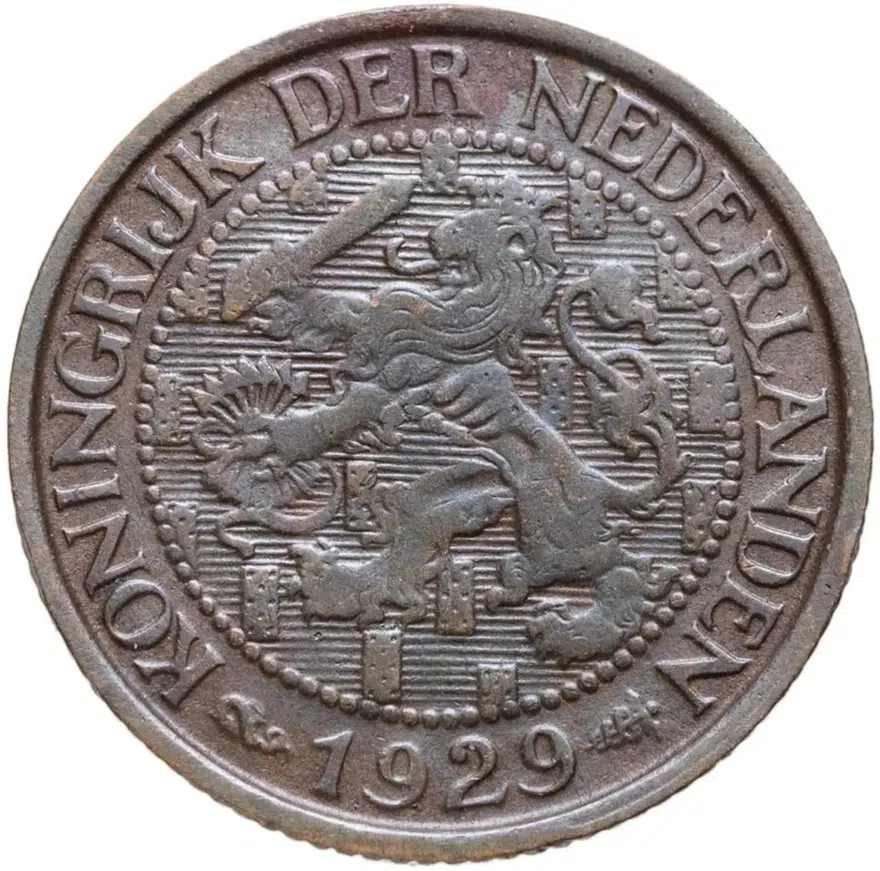 Нидерланды 1 цент (cent) 1929, реверс