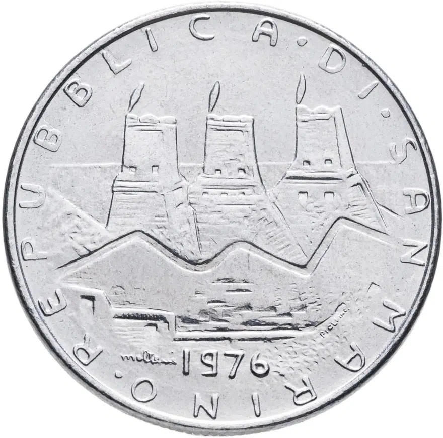 Сан-Марино 100 лир (lire) 1976  Республика