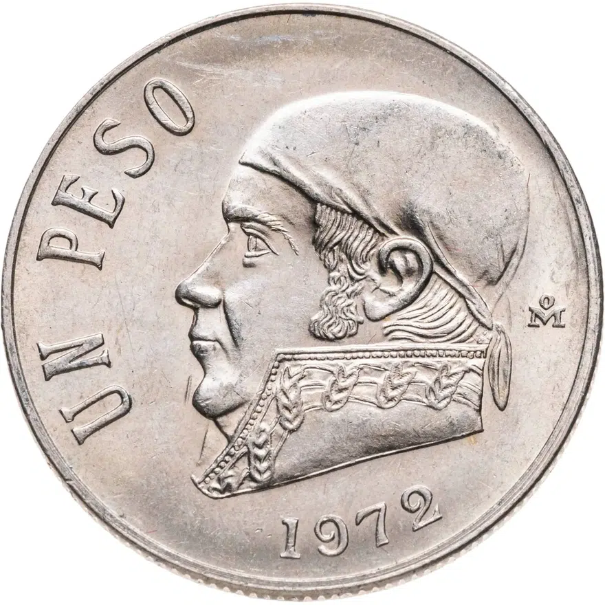 Мексика 1 песо (peso) 1972, аверс