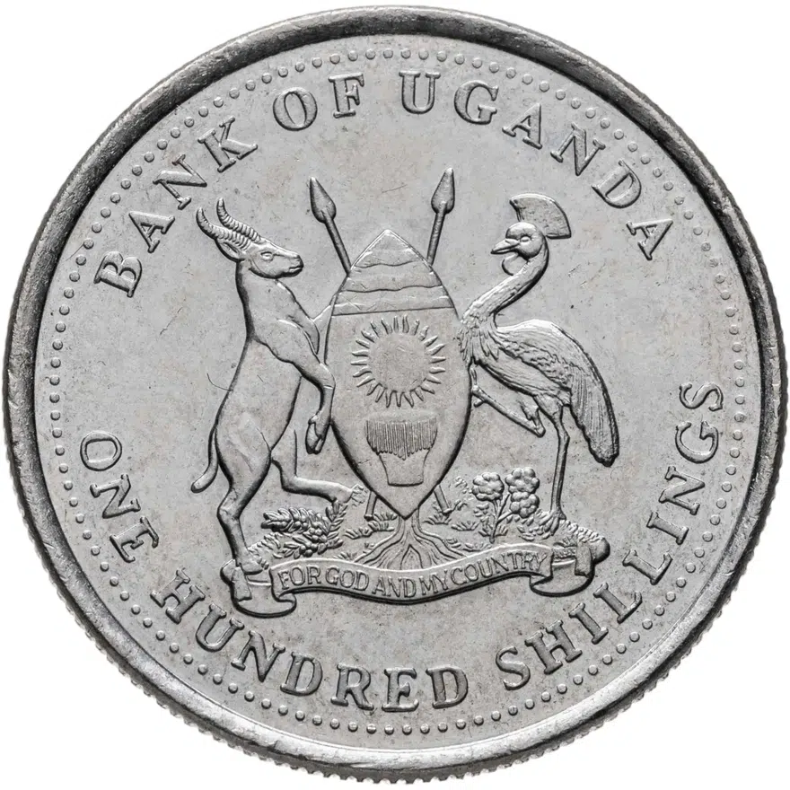 Уганда 100 шиллингов (shillings) 1998, аверс