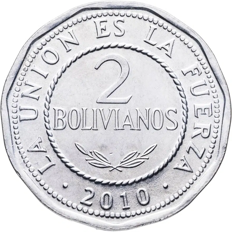 Боливия 2 боливиано (bolivianos) 2010