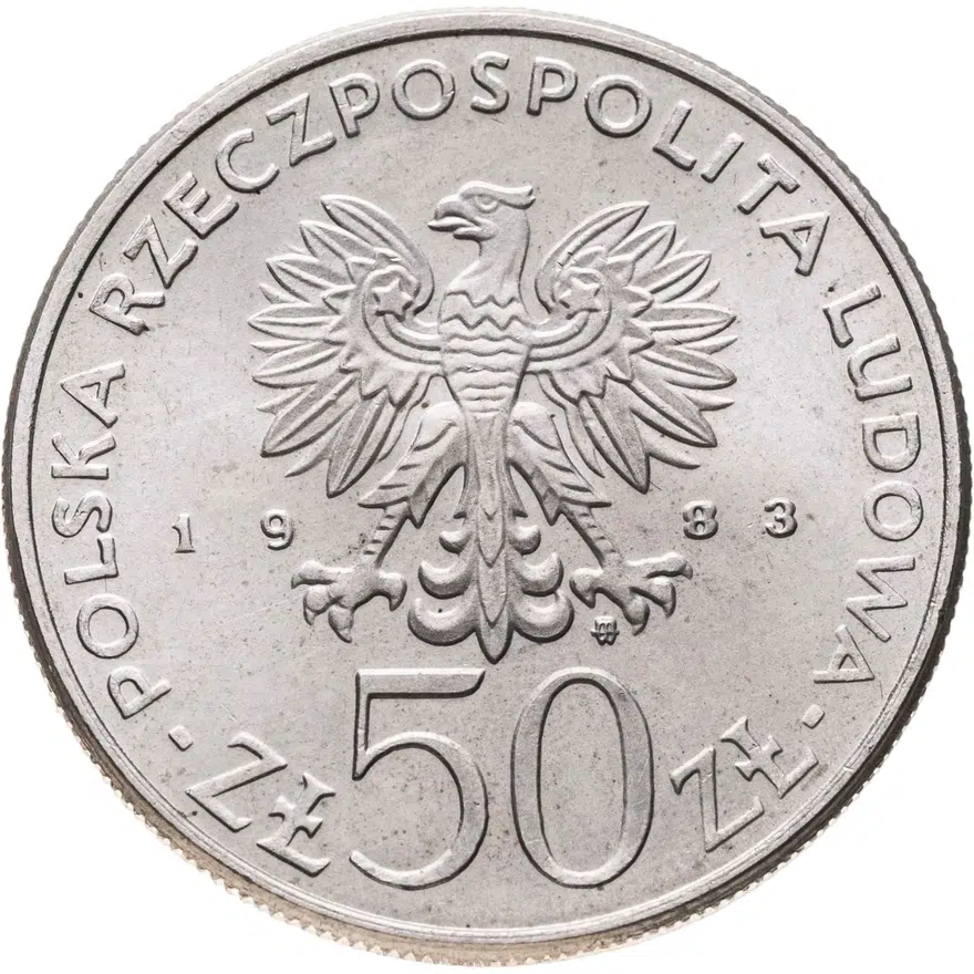 Польша 50 злотых (zlotych) 1983  Польские правители - Король Ян III Собеский, реверс