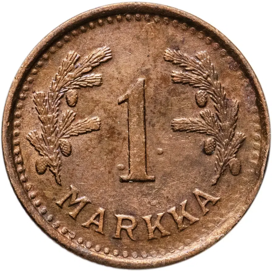 Финляндия 1 марка (markka) 1940-1951