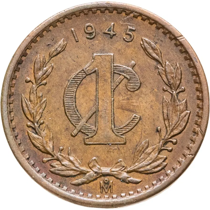 Мексика 1 сентаво (centavo) 1945, аверс