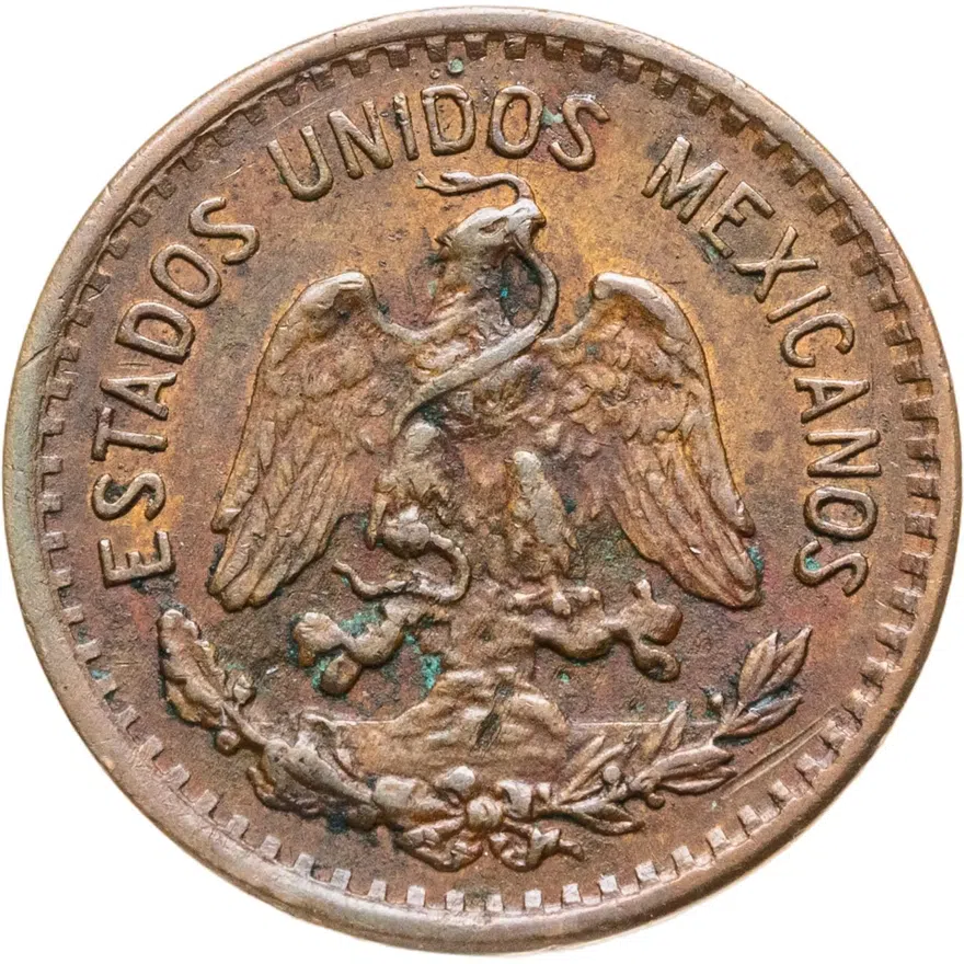 Мексика 1 сентаво (centavo) 1945, реверс