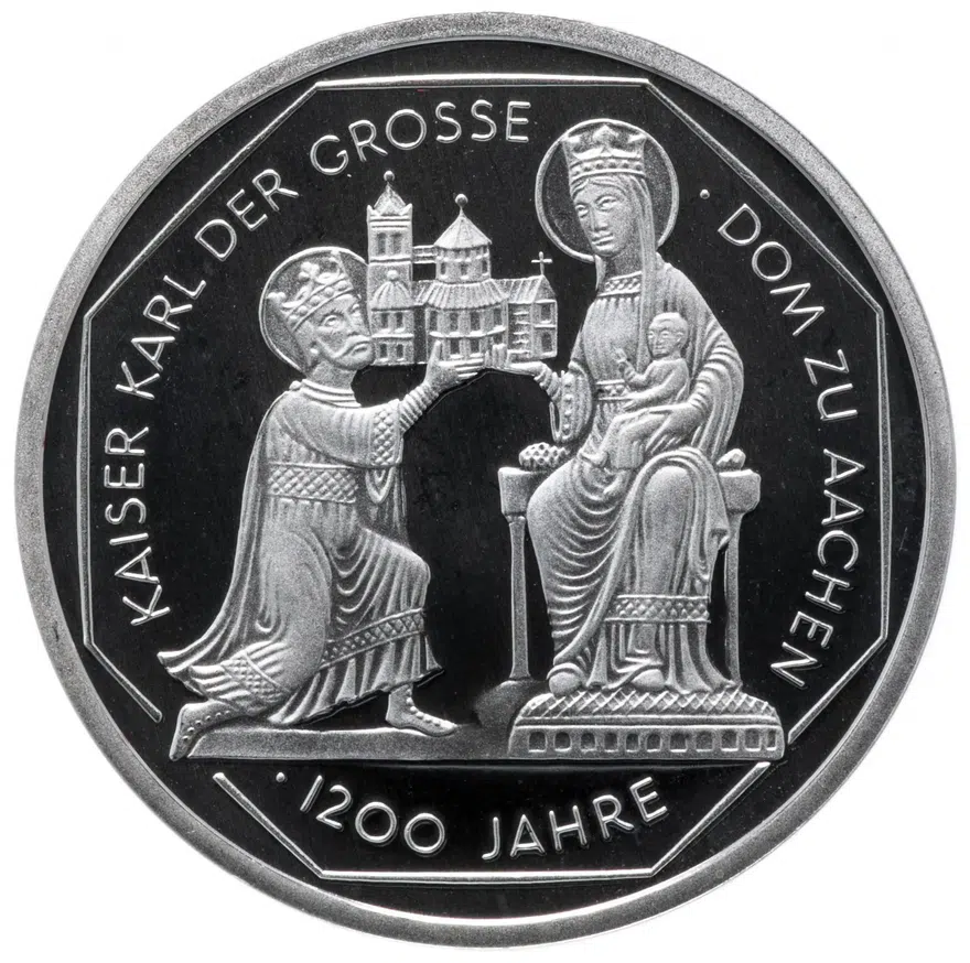 ФРГ 10 марок 2000 "1200 лет Собору в Аахене" (G)