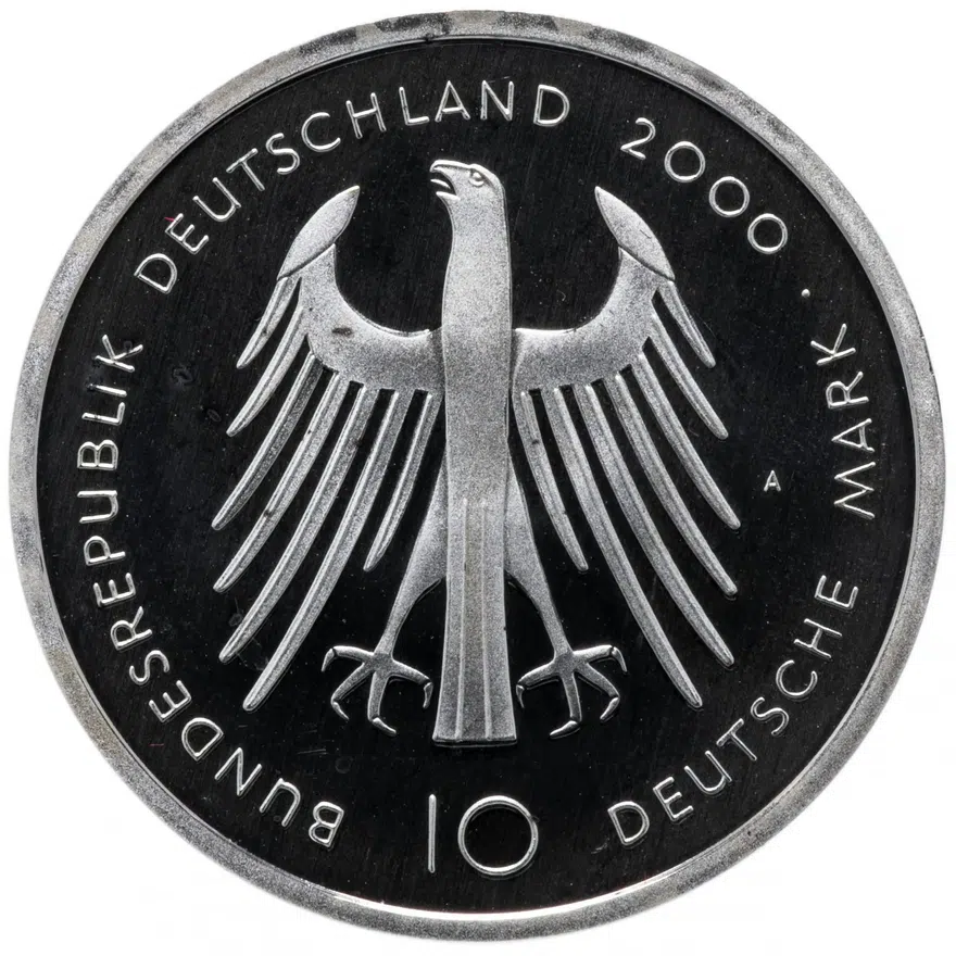 ФРГ 10 марок 2000 "1200 лет Собору в Аахене" (G), реверс