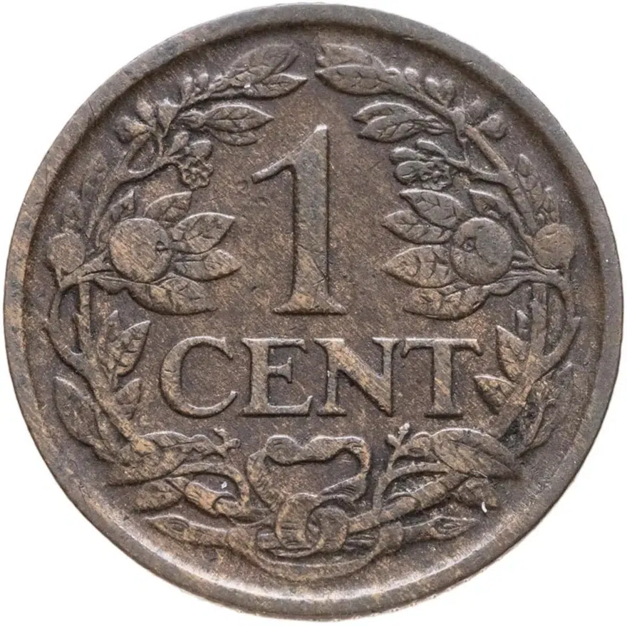 Нидерланды 1 цент (cent) 1925, аверс